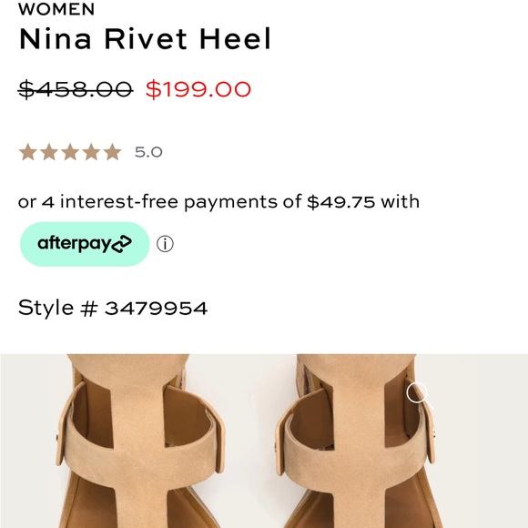 Frye- Nina Rivet Heel- size 7 - Picture 3 of 5